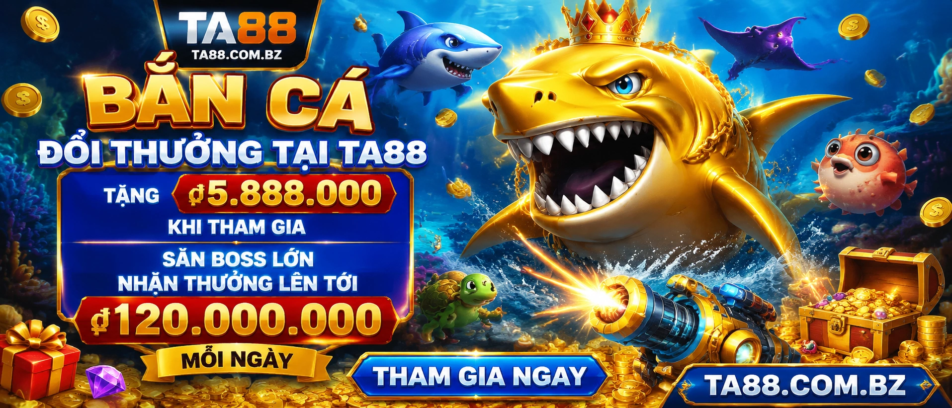 Liên hệ TA88 Casino | Hỗ Trợ Nhanh 6 ta88 fish banner 1